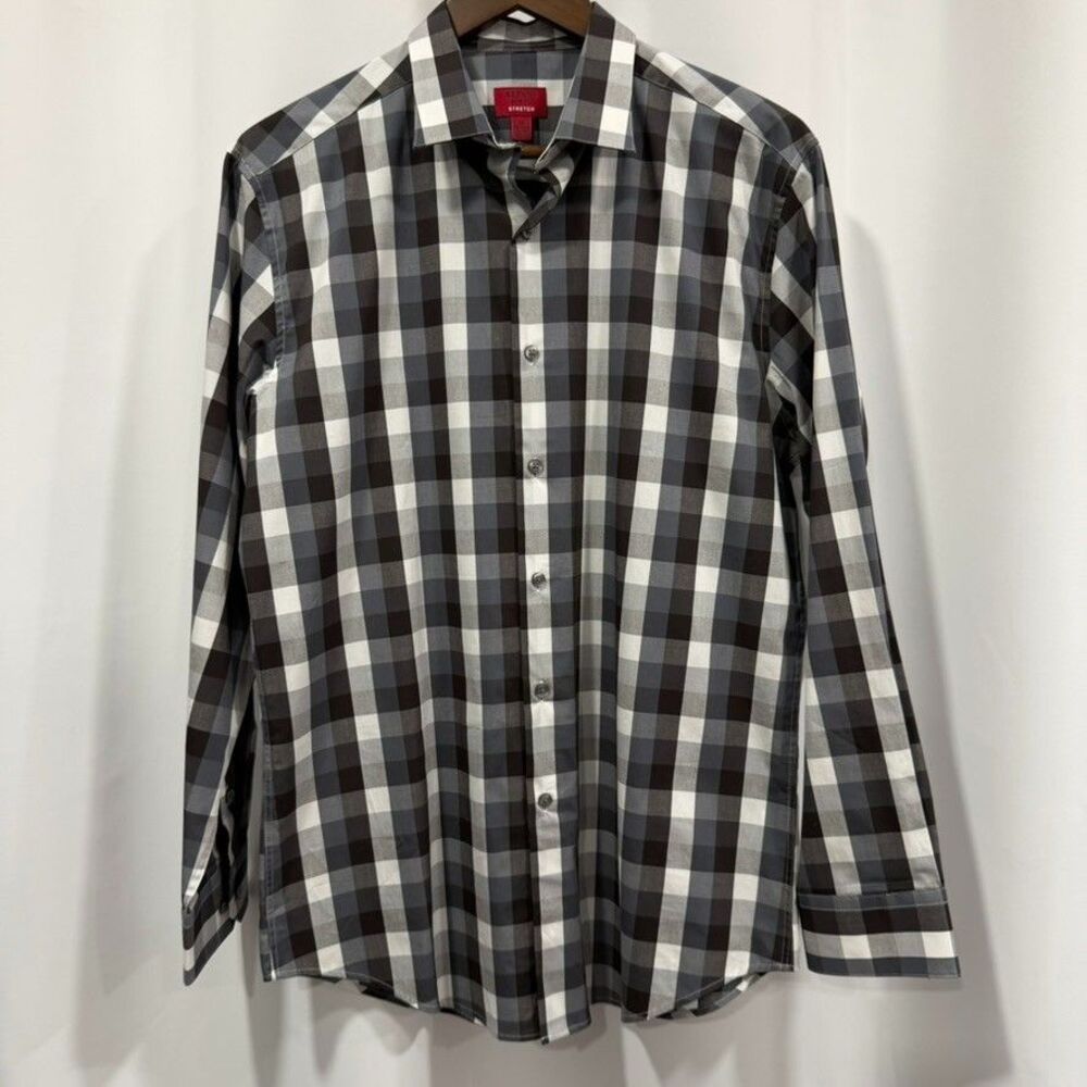 Alfani Men’s 15-15.5 32-33 Button Shirt Long Sleeve Slim Fit Stretch NWOT 679